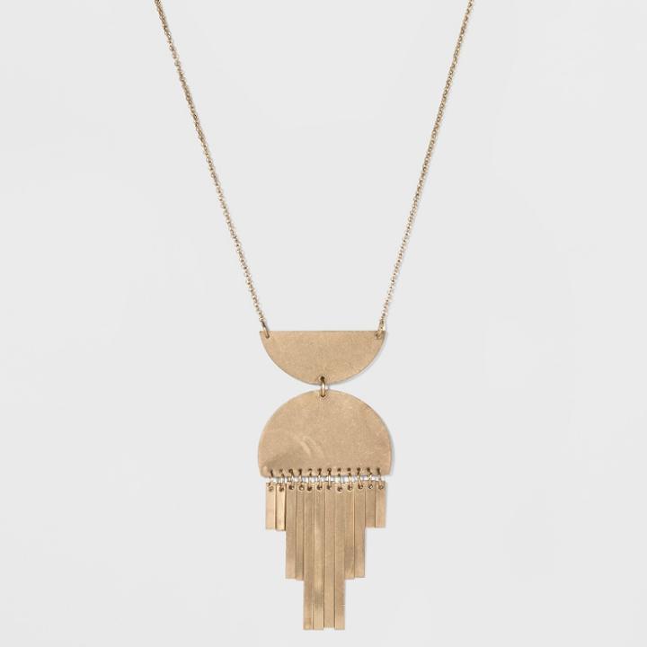 Post Drop Geometric Pendant Necklace - Universal Thread