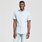 Men's Slim Fit Short Sleeve Button-down Shirt - Goodfellow & Co Chambray