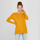 Women's Crew Neck Luxe Pullover Sweater - A New Day Gold