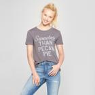 Petitewomen's Short Sleeve Sweeter Than Pecan Pie Graphic T-shirt - Awake Charcoal