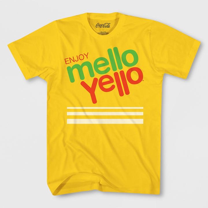 Target Men's Short Sleeve Coca-cola Mello Yello Crew T-shirt - Gold