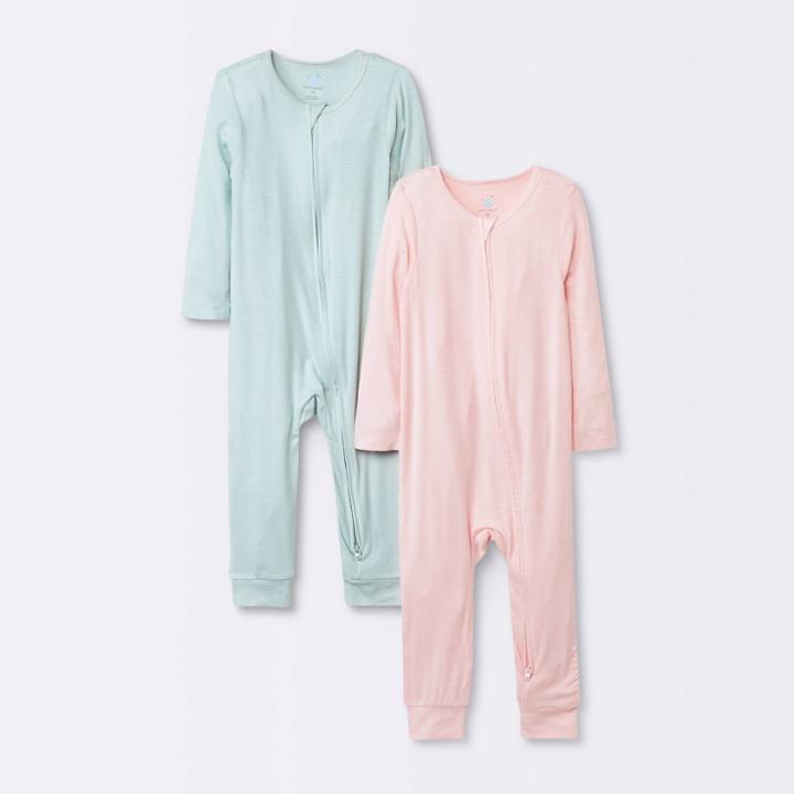 Baby 2pk Premium Modal Romper - Cloud Island Pink Newborn