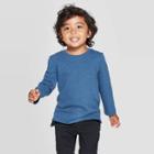 Toddler Boys' Slub Jersey Long Sleeve T-shirt - Cat & Jack Blue