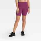Women's Sculpted Linear High-waisted Bike Shorts 7 - All In Motion Cranberry