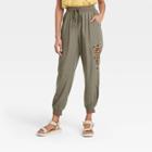Women's Jogger Pants - Knox Rose Olive Xs, Dusty Green