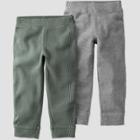 Toddler 2pk Waffle Pants - Little Planet By Carter's Gray/sage Green