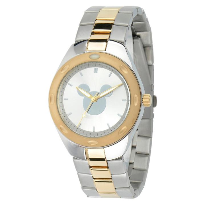 Men's Disney Mickey Mouse Fortaleza Stainless Steel Watch - Silver,