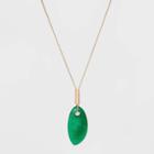 Semi-precious Worn Gold Necklace - Universal Thread Jade