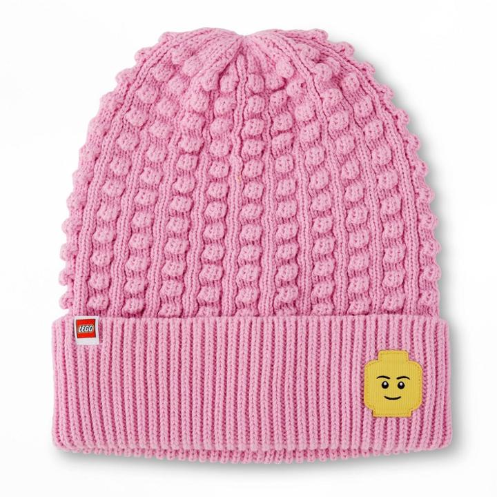 Adult Lego Minifigure Patch Beanie Hat - Lego Collection X Target Pink