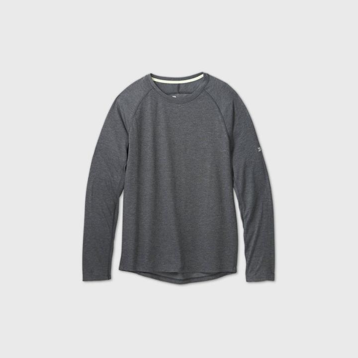 Men's Long Sleeve Run T-shirt - All In Motion Black