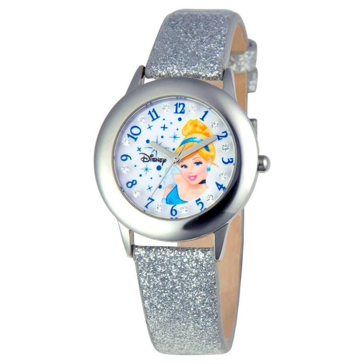 Disney Girls' Cinderella Stainless Steel Glitz Watch -