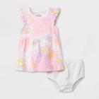 Baby Girls' Tie-dye Dress - Cat & Jack Pink Newborn