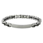 Target Men's Stainless Steel And Rubber Id Bracelet,