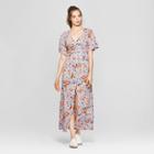 Women's Floral Print Wrap Maxi Dress - Love @ First Sight (juniors')