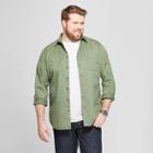 Target Men's Big & Tall Standard Fit Long Sleeve Denim Button-down Shirt - Goodfellow & Co Orchid