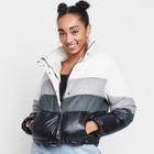 Women's Colorblock Cropped Retro Puffer Jacket - Wild Fable Gradient