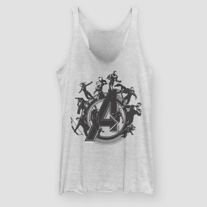 Women's Marvel Flying Heroes Tank Top (juniors') - White Heather