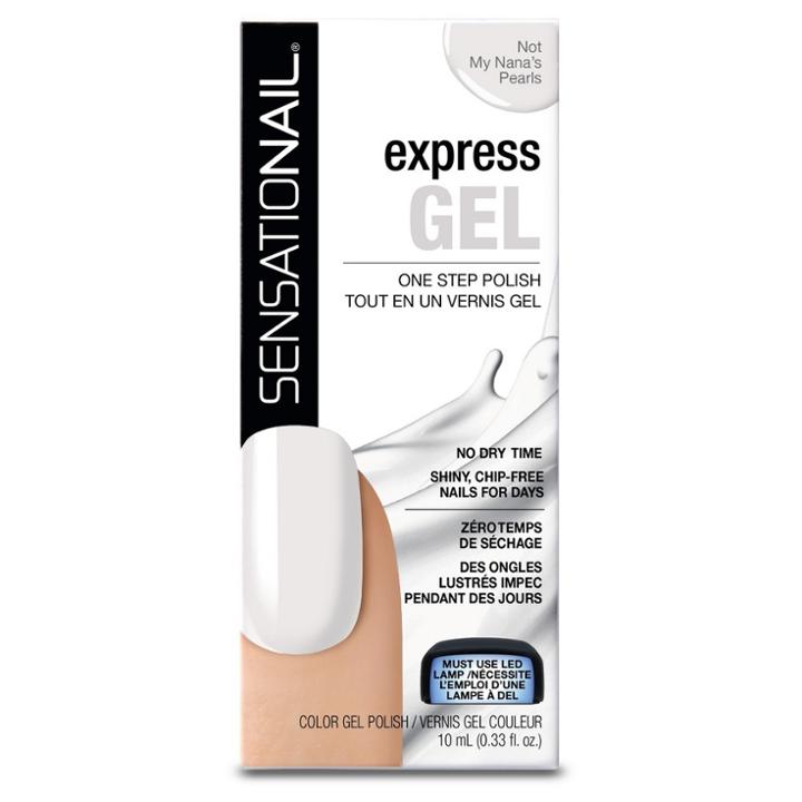 Sensationail Express Gel Polish Not My Nana's Pearls - .494fl Oz, White