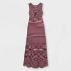 Sleeveless Tie-front Nursing Maternity Dress - Isabel Maternity By Ingrid & Isabel Berry Striped Xs, Pink