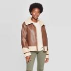 Women's Sherpa Moto Jacket - Universal Thread Brown