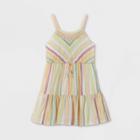 Toddler Girls' Tank Top Striped Crochet Dress - Art Class