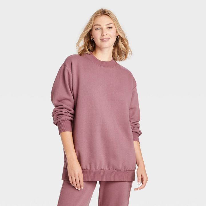 Women's Oversized Sweatshirt - A New Day Brown