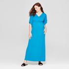 Maternity Kimono Sleeve Maxi Dress - Isabel Maternity By Ingrid & Isabel Blue S, Infant Girl's