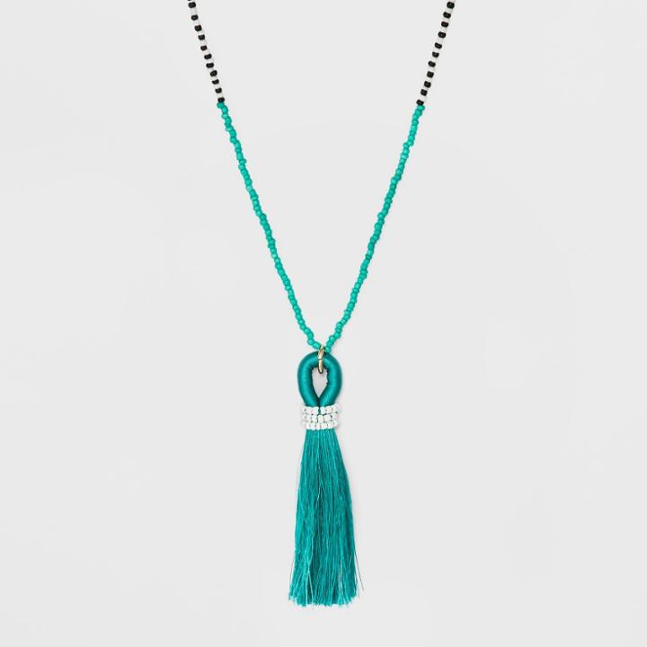 Sugarfix By Baublebar Tassel Pendant Necklace - Turquoise, Girl's