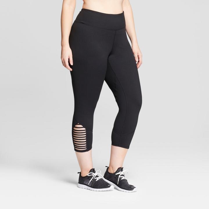 Women's Plus Size Freedom Ladder Up Capri Leggings - C9 Champion Black