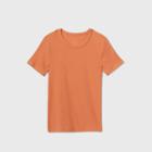 Women's Short Sleeve Rib T-shirt - A New Day Orange