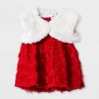 Baby Girls' Rosette Mesh Dress Set - Cat & Jack Red Newborn, Girl's