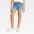 Girls' Embroidered Mid-rise Jean Shorts - Cat & Jack