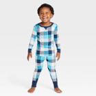 Toddler Hanukkah Buffalo Check Print Matching Family Pajama Set - Wondershop Blue