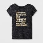 Toddler Cap Sleeve Unicorns Wish They Were This Awesome Graphic T-shirt - Cat & Jack Black