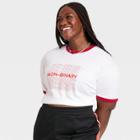 Ph By The Phluid Project Pride Adult Plus Size Non-binary Ringer Phluid Project Short Sleeve T-shirt - Red/white