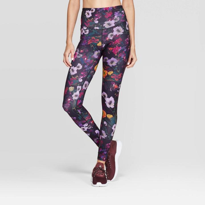 Women's Everyday Floral Print High-waisted Leggings 28.5 - C9 Champion Purple