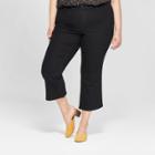 Women's Plus Size Kick Boot Crop Jeans - Universal Thread Black