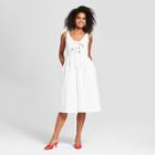 Women's Sleeveless Lace-up Tank Dress - Who What Wear White