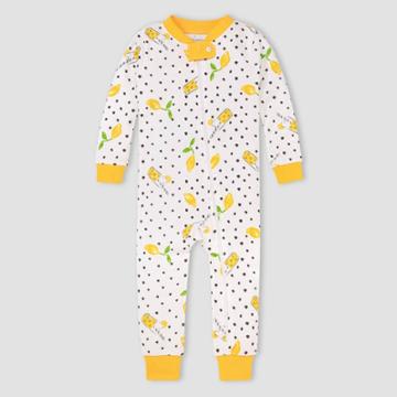 Burt's Bees Baby Baby Girls' Lemon Footless Pajama Jumpsuit