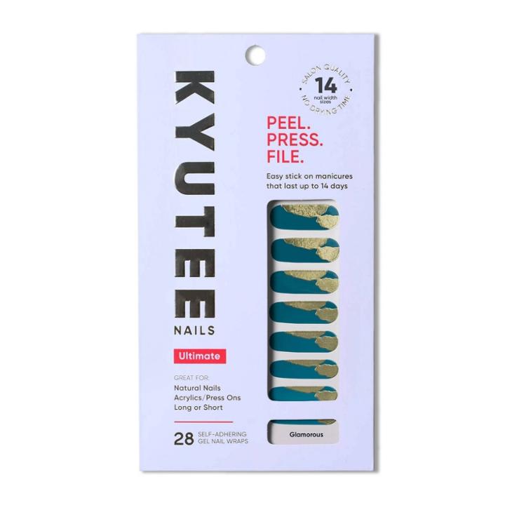 Kyutee Nails Peel. Press. File. Instant Manicure - Glamorous