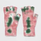 Women's Tie-dye Fingerless Mittens - Wild Fable Pink/green