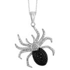 Distributed By Target 120 Ct. T.w. Round-cut Black And White Diamond Pave Set Spider Pendant - White
