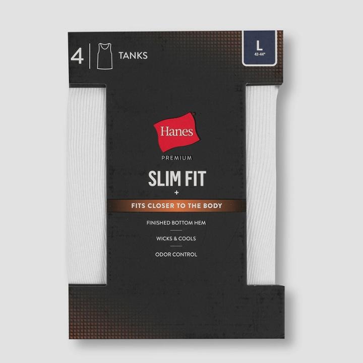 Hanes Premium Black Label Men's Tank Undershirt