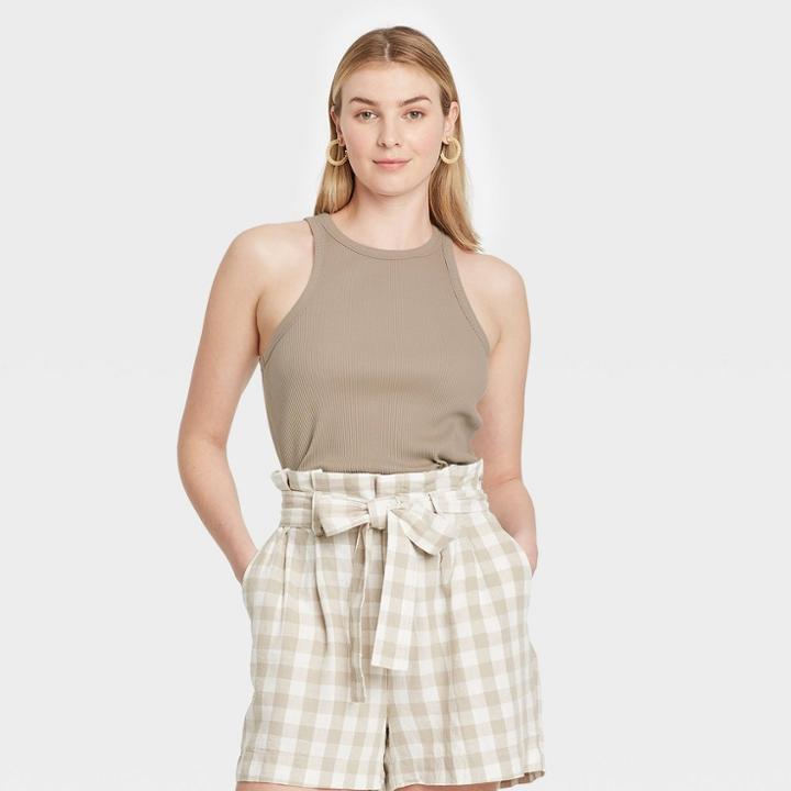 Women's Slim Fit Racer Front Tank Top - A New Day