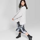 Women's Plus Size Oversized Long Sleeve Chenille Cardigan - Wild Fable Light Gray 4x, Size: