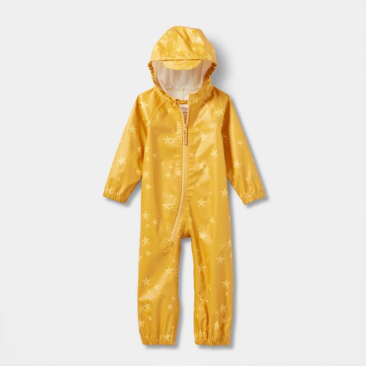 Toddler Star Long Sleeve Rain Suit - Cat & Jack Yellow