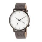 Simplify The 3600 Men's Leather-band Watch - Gunmetal/silver/gray