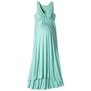 Merona Maternity Sleeveless Maxi Dress - Aqua