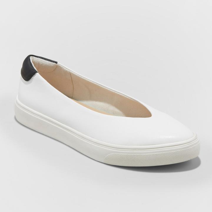 Women's Nataly Ballet Choked Sneakers - A New Day White