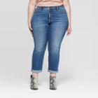 Target Women's Plus Size Cropped Mid-rise Straight Jeans - Universal Thread Blue